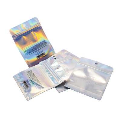 Custom Printed Aluminum Foil Mylar Plastic Edible Small Hologram Food Packaging Bags